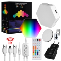 Светодиодный светильник RGB Соты 12 штук с пультом управления и Wi-Fi