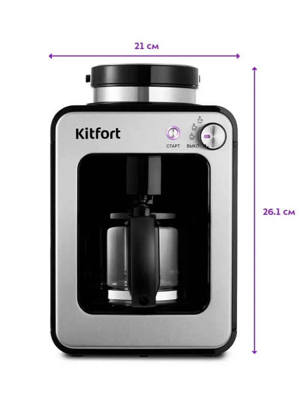 Кофеварка капельная электрическая КТ-777 - 600 Вт - 0.48 л