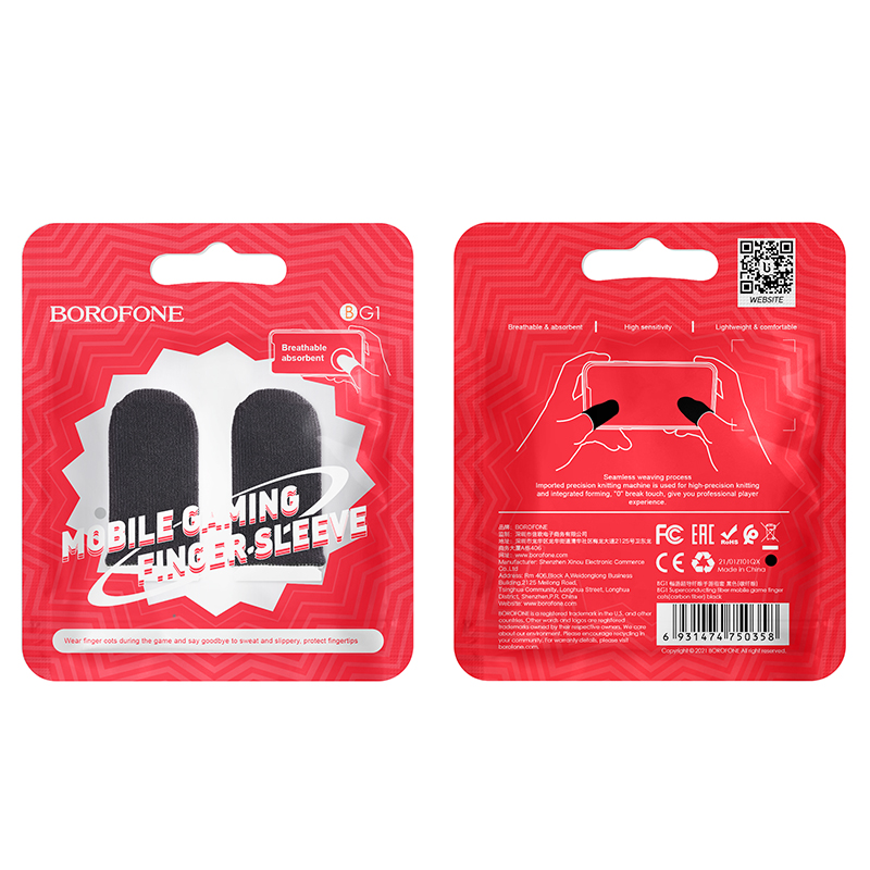 Напалечники BG1 Borofone черные Напалечники BG1 Borofone черные