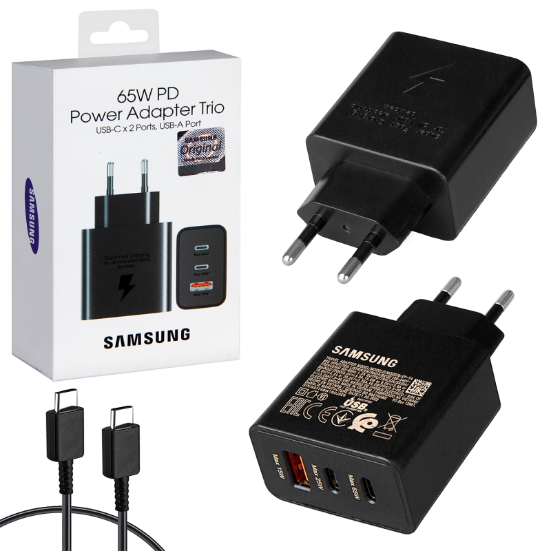 СЗУ Samsung 65W PD Adapter Trio черный СЗУ Samsung 65W PD Adapter Trio черный