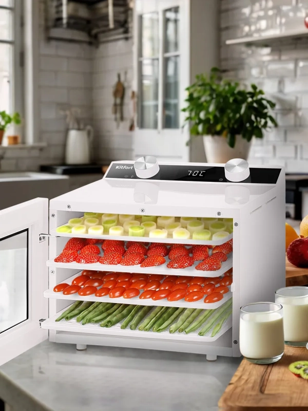 Сушилка для овощей и фруктов электрическая КТ-4950 - 350 Вт Сушилка для овощей и фруктов электрическая КТ-4950 - 350 Вт