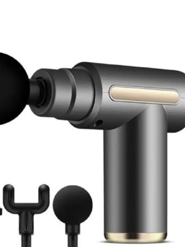 Перкуссионный массажер пистолет для тела черный