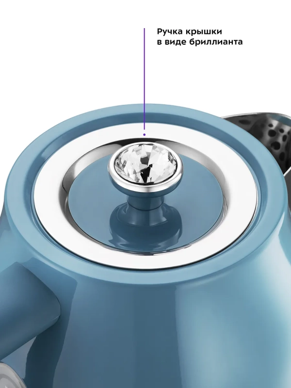 Чайник электрический металлический КТ-6147 - 1.7 л Чайник электрический металлический КТ-6147 - 1.7 л