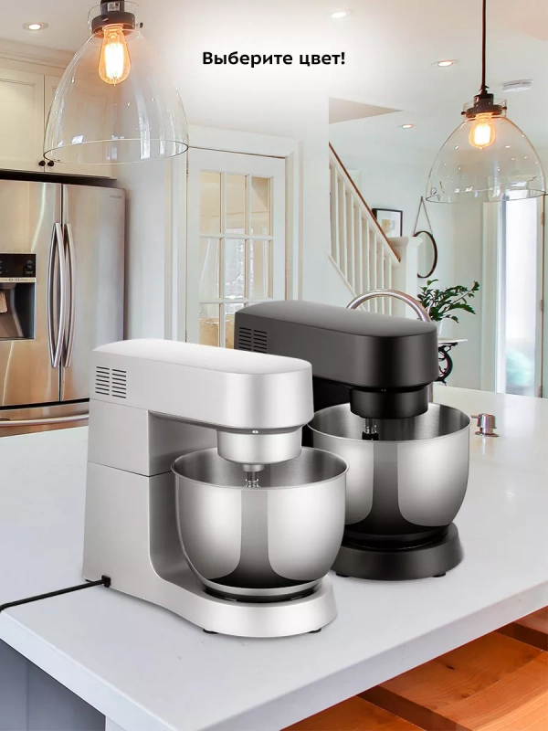 Цельнометаллический планетарный миксер кухонный КТ-3435