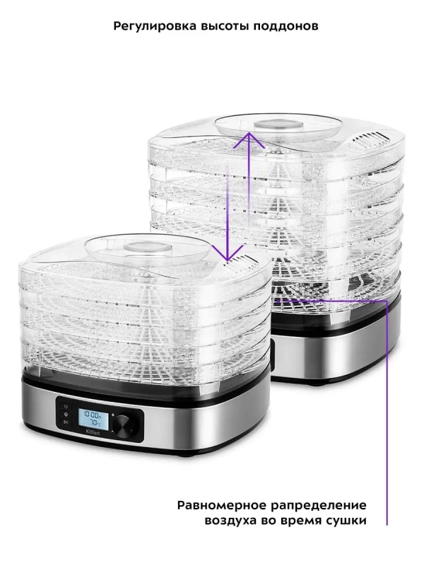Сушилка для овощей и фруктов КТ-1943 - 380 Вт Сушилка для овощей и фруктов КТ-1943 - 380 Вт