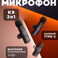 Микрофон беспроводной Type-C K9 2 in1