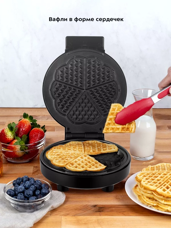 Вафельница электрическая для венских вафель КТ-3616 1000 Вт