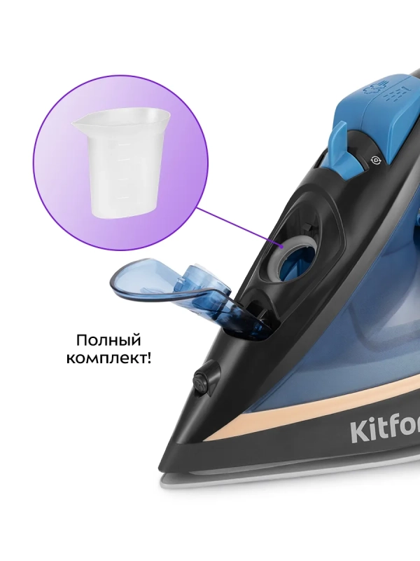 Утюг паровой с антипригарным покрытием КТ-2609 - 2200 Вт Утюг паровой с антипригарным покрытием КТ-2609 - 2200 Вт