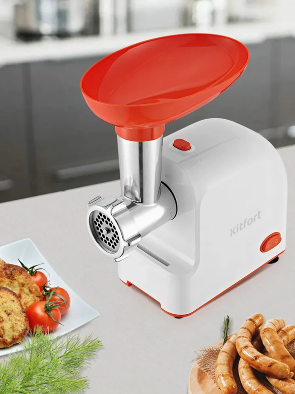 Мясорубка электрическая с насадками КТ-2113 - 1000 Вт Мясорубка электрическая с насадками КТ-2113 - 1000 Вт