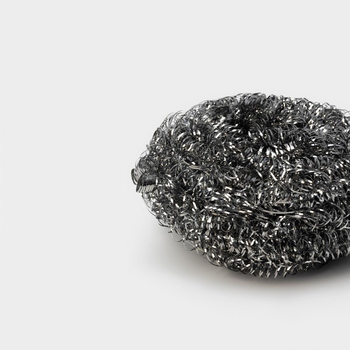Губка для посуды Доляна, металлическая, спираль, 7×7×3,5 см Губка для посуды Доляна, металлическая, спираль, 7×7×3,5 см