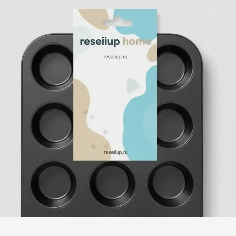 Форма для выпечки Доляна &laquo;Жаклин&raquo;, 26&times;17&times;3 см, 6 ячеек, антипригарное покрытие, цвет чёрный