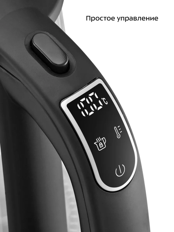 Чайник стеклянный с терморегулятором КТ-6677 - 1,7 л