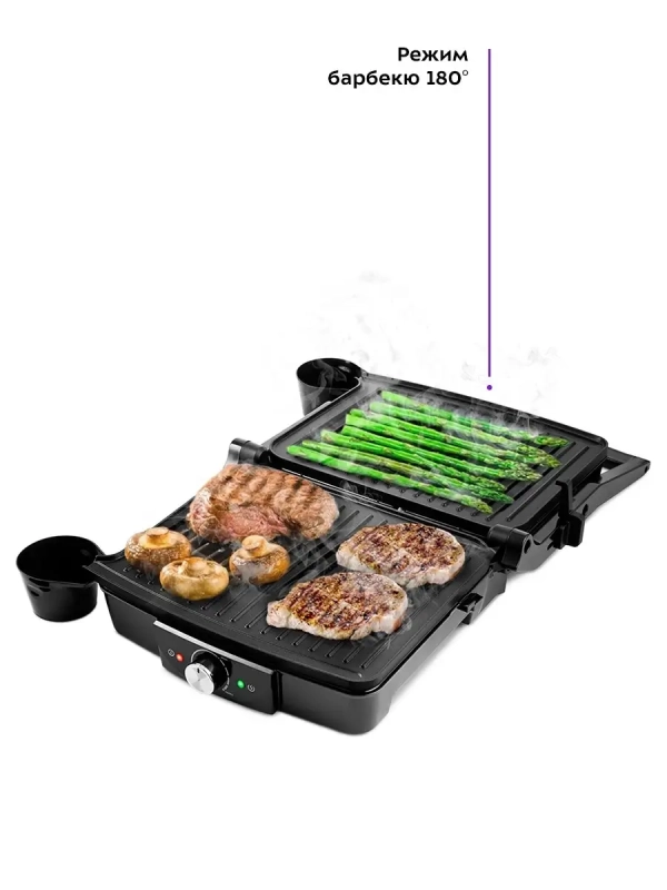 Электрогриль КТ-1656 двусторонний гриль электрический 2000Вт Электрогриль КТ-1656 двусторонний гриль электрический 2000Вт