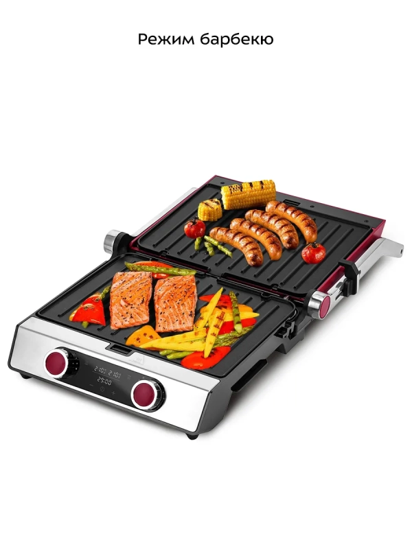 Электрогриль  Электрогриль "2 в 1" гриль электрический КТ-3631 - 2200 Вт