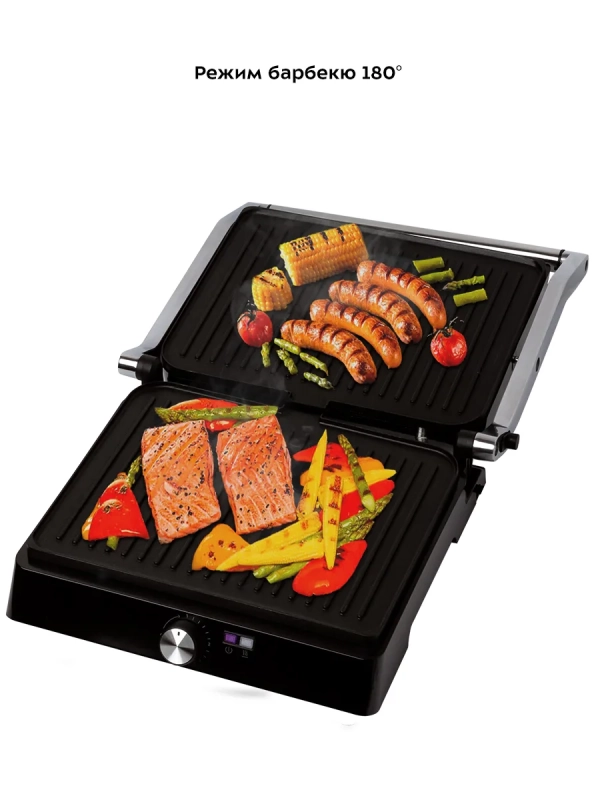 Электрогриль КТ-1662 двусторонний гриль электрический 2200Вт Электрогриль КТ-1662 двусторонний гриль электрический 2200Вт