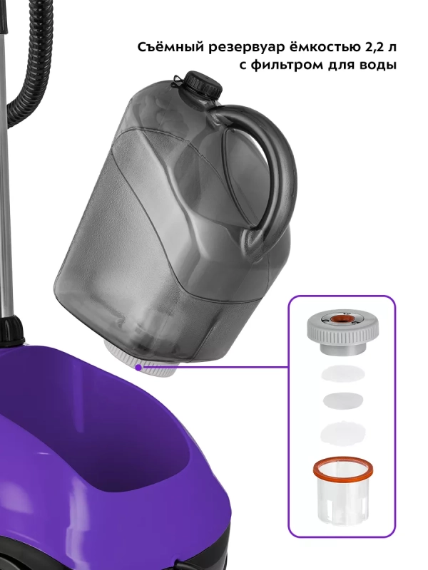 Отпариватель вертикальный для одежды КТ-9123 - 1960 Вт Отпариватель вертикальный для одежды КТ-9123 - 1960 Вт