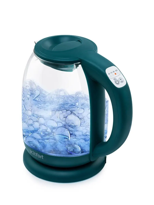 Чайник электрический стеклянный с подсветкой КТ-640 - 1.7 л Чайник электрический стеклянный с подсветкой КТ-640 - 1.7 л
