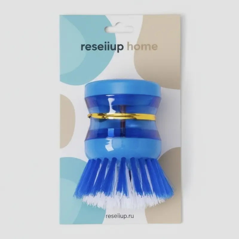 Щётка с дозатором для моющего средства Доляна, цвет синий
