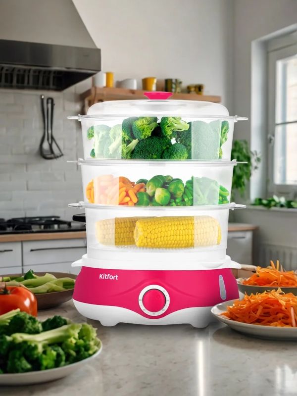 Пароварка электрическая КТ-6453 - 840-1000 Вт Пароварка электрическая КТ-6453 - 840-1000 Вт