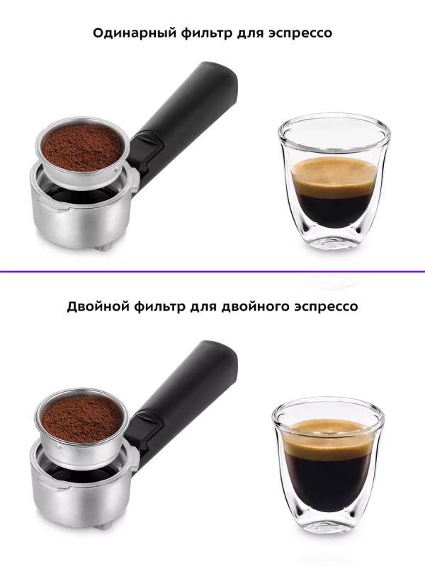 Кофеварка электрическая рожковая КТ-7225 - 850 Вт Кофеварка электрическая рожковая КТ-7225 - 850 Вт