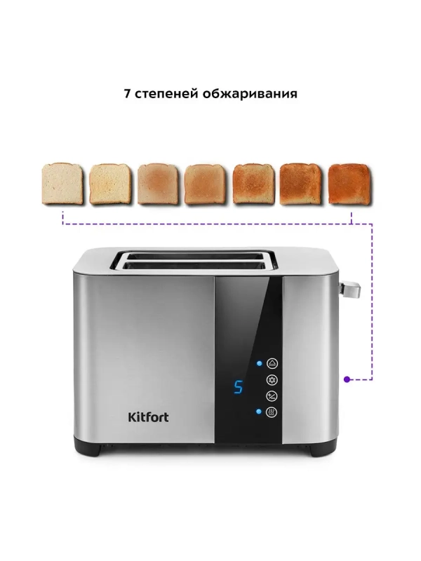 Тостер для хлеба техника для кухни КТ-2047 - 2 слота Тостер для хлеба техника для кухни КТ-2047 - 2 слота