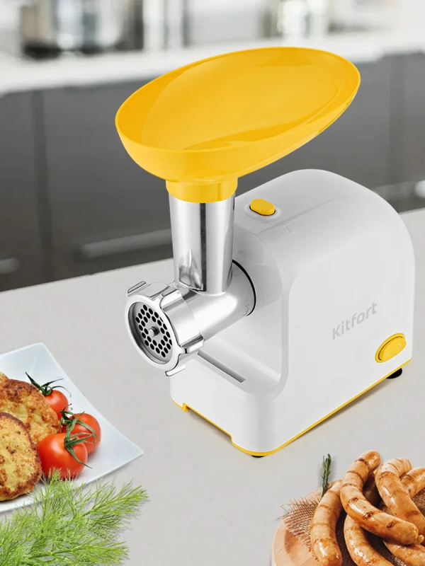 Мясорубка электрическая с насадками КТ-2113 - 1000 Вт Мясорубка электрическая с насадками КТ-2113 - 1000 Вт