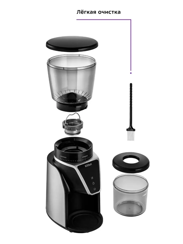 Кофемолка электрическая жерновая КТ-784 - 165 Вт Кофемолка электрическая жерновая КТ-784 - 165 Вт