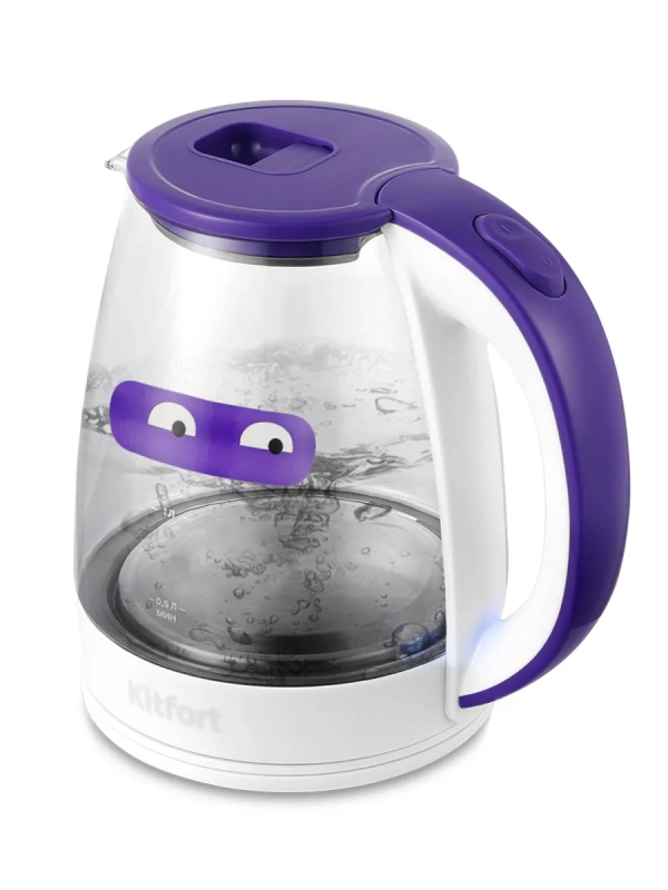 Чайник электрический стеклянный с подсветкой КТ-6167 Чайник электрический стеклянный с подсветкой КТ-6167