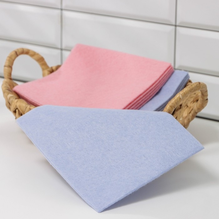 Набор салфеток универсальных Доляна, тряпки для уборки, 30×34 см, 10 шт, плотность 80 г/м², цвет МИКС Набор салфеток универсальных Доляна, тряпки для уборки, 30×34 см, 10 шт, плотность 80 г/м², цвет МИКС