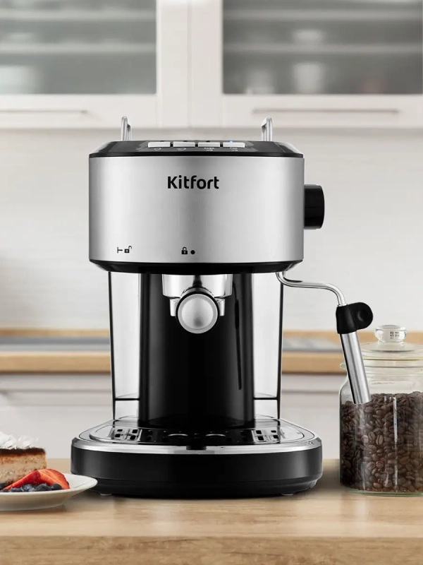 Кофеварка рожковая электрическая КТ-754 - 850 Вт - 1 л Кофеварка рожковая электрическая КТ-754 - 850 Вт - 1 л