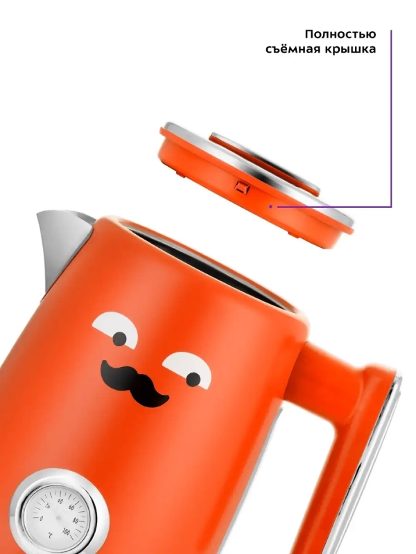 Чайник электрический металлический КТ-6144 - 1.7 л