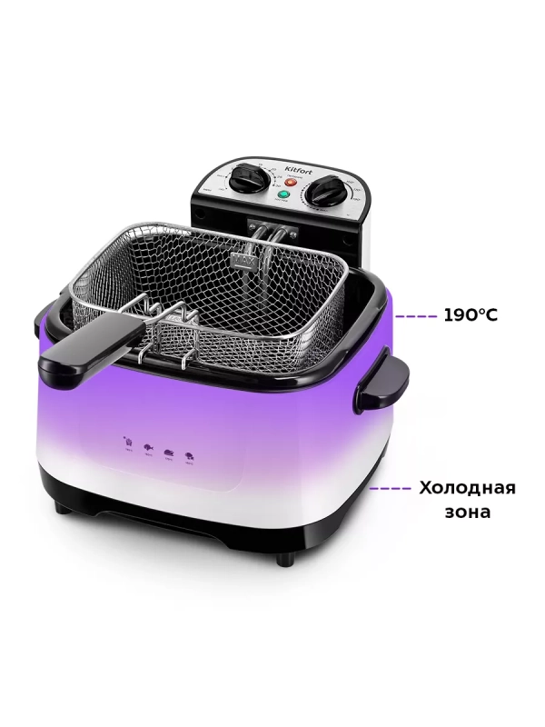 Фритюрница электрическая с чашей для фри КТ-6239 Фритюрница электрическая с чашей для фри КТ-6239