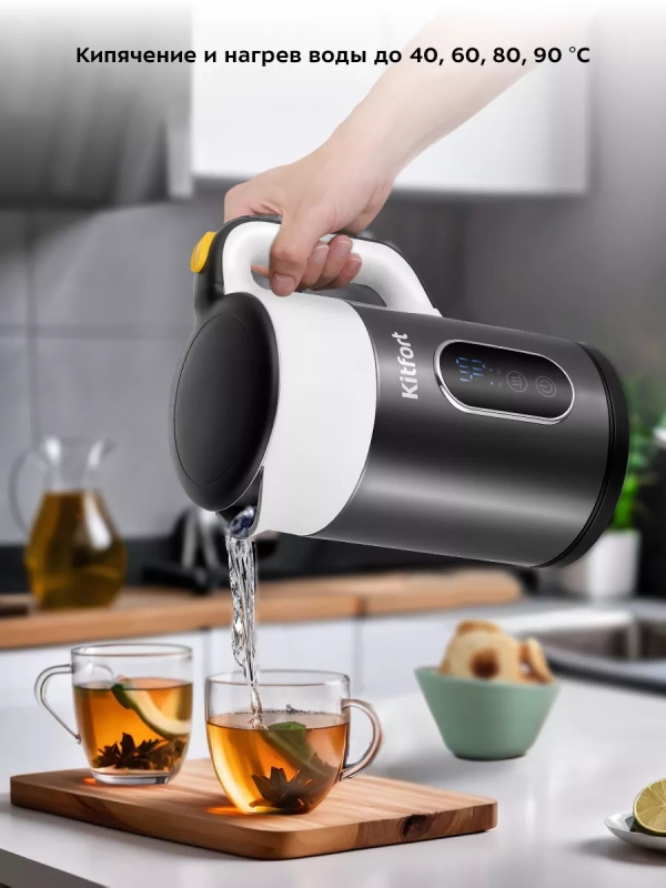 Чайник электрический металлический КТ-6625 - 1.5 л