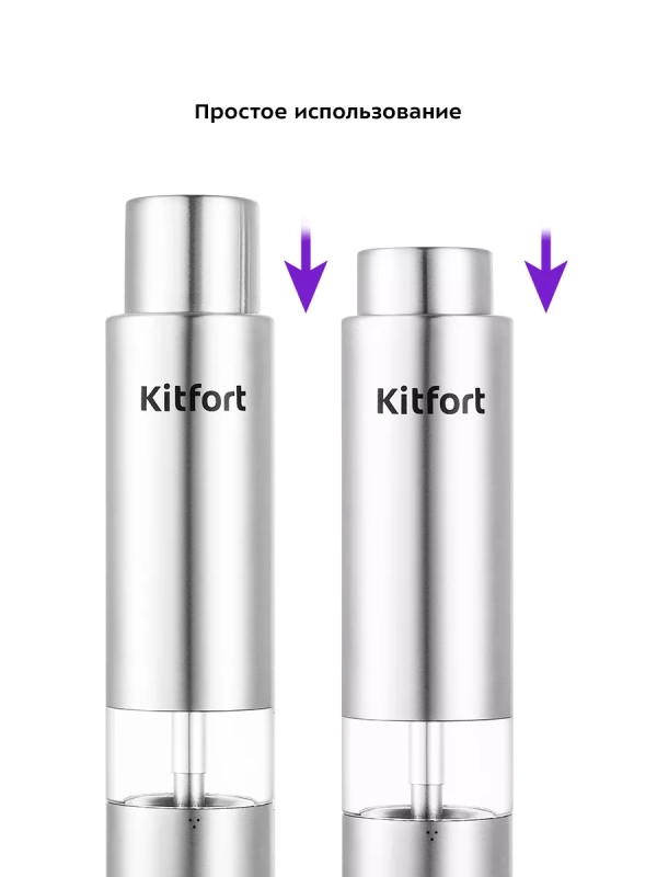 Мельница для специй ручная для соли и перца КТ-6001