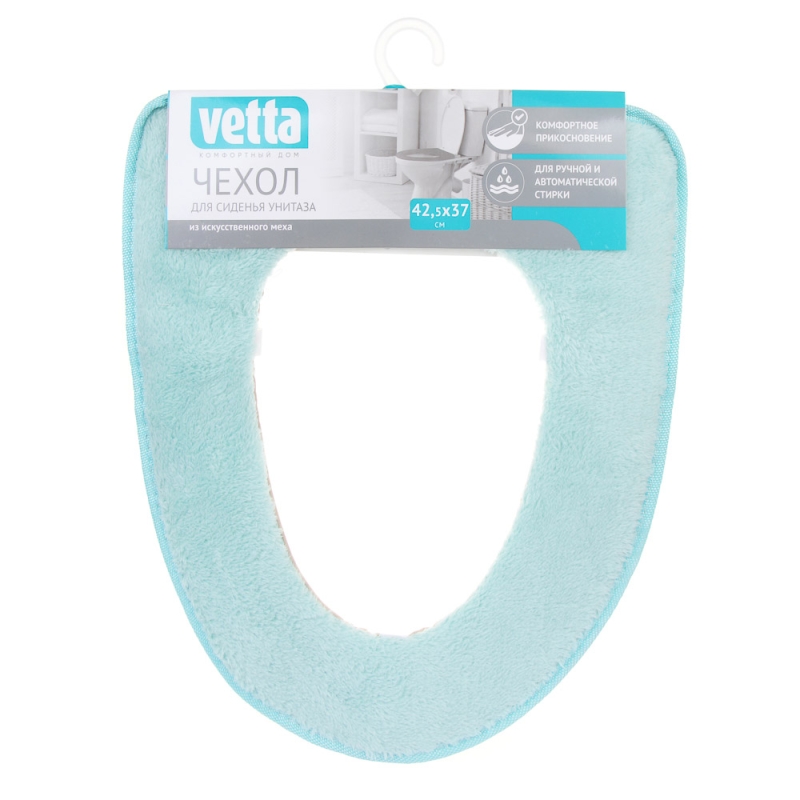 Чехол для сиденья унитаза 42,5х37см, искусственный мех, ПВХ, 2 цвета МИКС Чехол для сиденья унитаза 42,5х37см, искусственный мех, ПВХ, 2 цвета МИКС