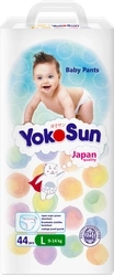 Подгузники-трусики детские YOKOSUN Comfort L 9–14кг, 44шт Подгузники-трусики детские YOKOSUN Comfort L 9–14кг, 44шт