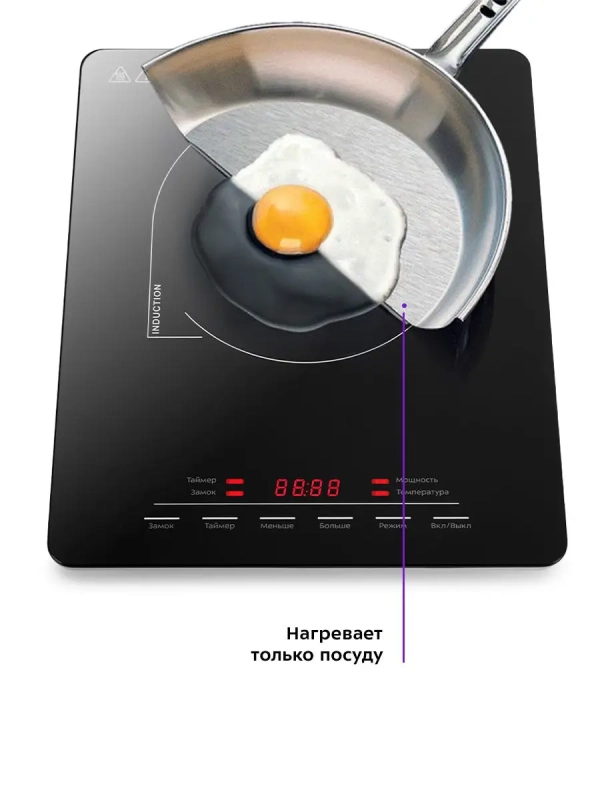 Индукционная плита настольная КТ-125 - 1800 Вт Индукционная плита настольная КТ-125 - 1800 Вт