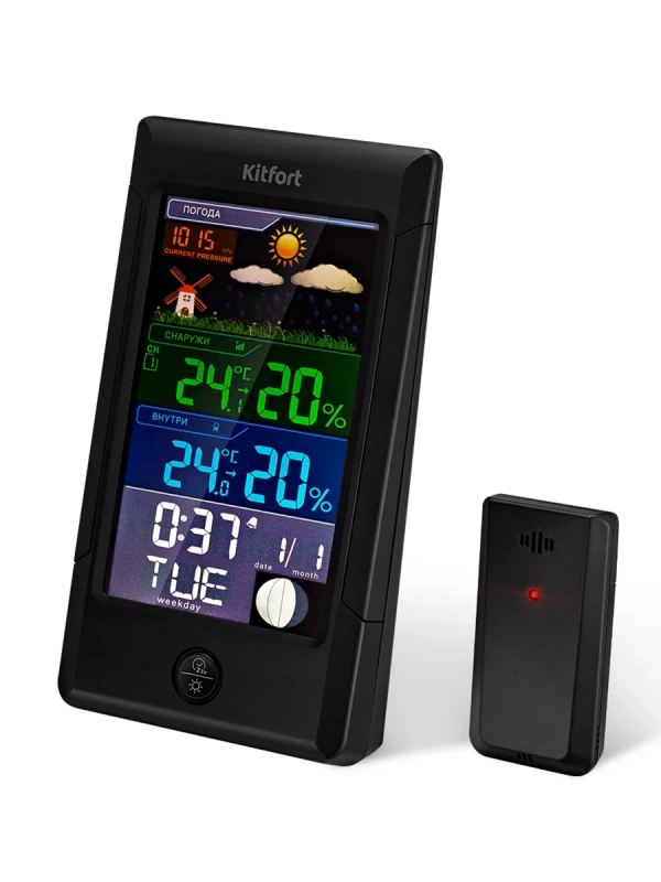 Метеостанция КТ-3322 термометр, погодная станция, часы