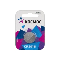 Батарейка Космос CR2016 BL1 Alkaline 1.5V