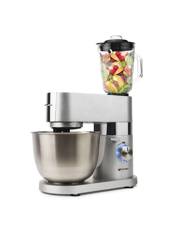 Цельнометаллический планетарный миксер КТ-1349 (2 в 1)