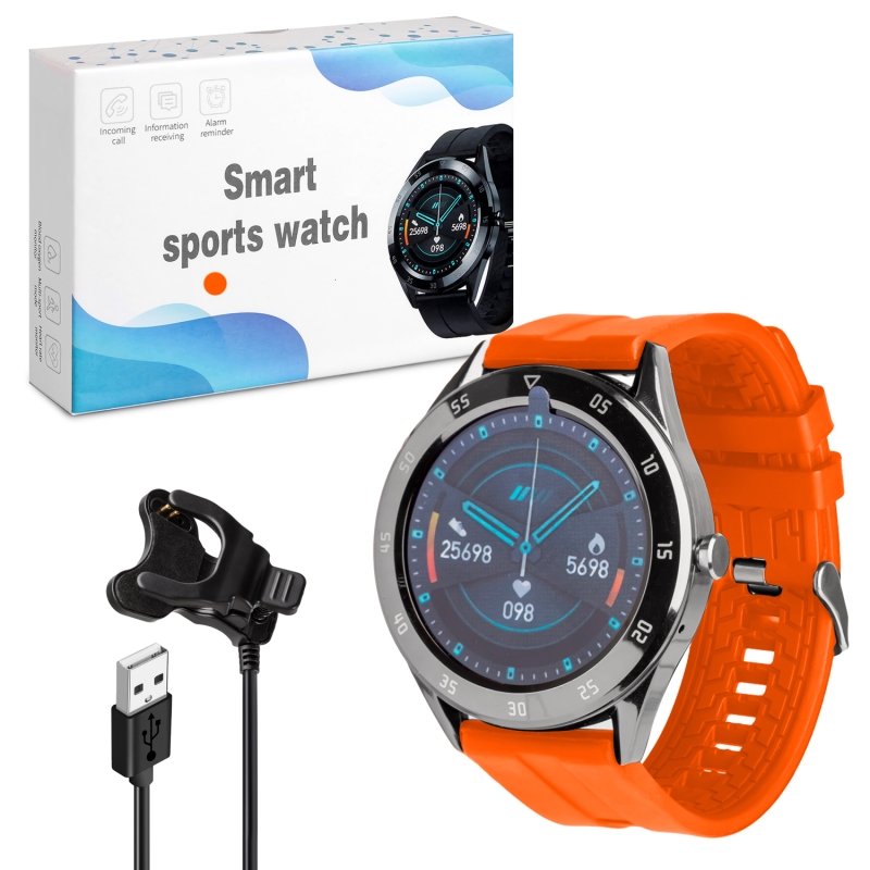 Фитнес-браслет Y10 оранжевый+серебро Фитнес-браслет Y10 оранжевый+серебро