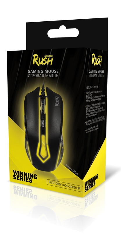 Мышь игровая проводная Smartbuy RUSH 712 черная Мышь игровая проводная Smartbuy RUSH 712 черная