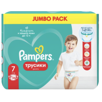 Подгузники-трусики для мальчиков и девочек PAMPERS Pants Jumbo Size 7–17+кг, 34шт