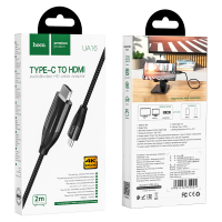 Кабель UA16 Type-C на HDMI 2M HOCO черный
