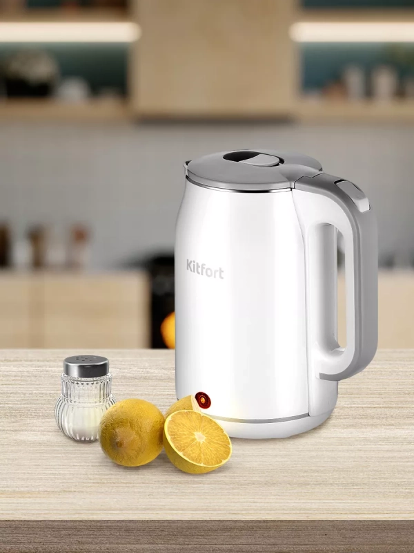 Чайник электрический металлический КТ-6643 - 1.8 л Чайник электрический металлический КТ-6643 - 1.8 л