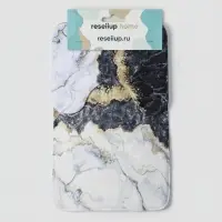 Коврики для ванной и туалета Доляна &laquo;Мрамор&raquo;, 2 шт: 79&times;50 см, 50&times;39 см, цвет МИКС