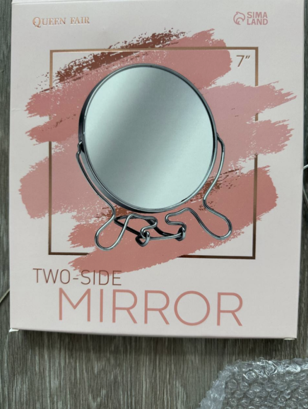 Зеркало настольное - подвесное «Круг», двустороннее, с увеличением, d зеркальной поверхности 16 см, цвет серебристый Зеркало настольное - подвесное «Круг», двустороннее, с увеличением, d зеркальной поверхности 16 см, цвет серебристый