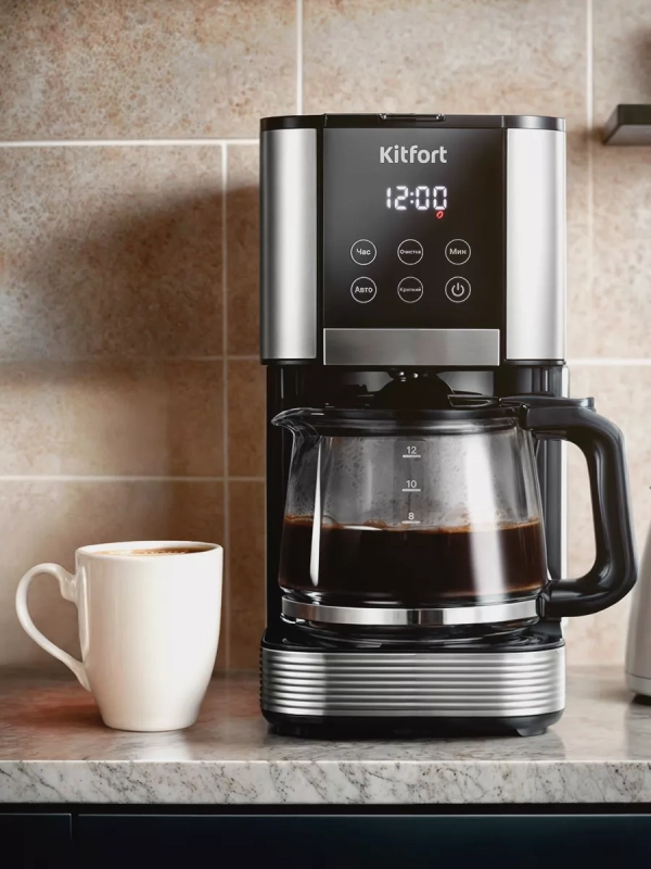 Кофеварка электрическая капельная 1000 Вт КТ-7222