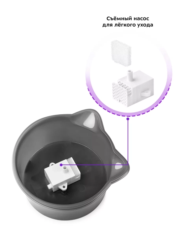 Поилка для кошек автоматическая фонтанчик КТ-4049 - 1.1 л Поилка для кошек автоматическая фонтанчик КТ-4049 - 1.1 л