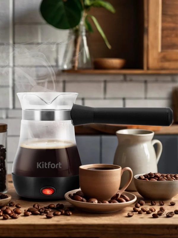 Турка электрическая для кофе КТ-7452 - 800 Вт Турка электрическая для кофе КТ-7452 - 800 Вт